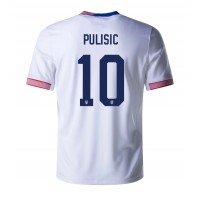 Camiseta Estados Unidos Christian Pulisic #10 Primera Equipación Copa America 2024 manga corta